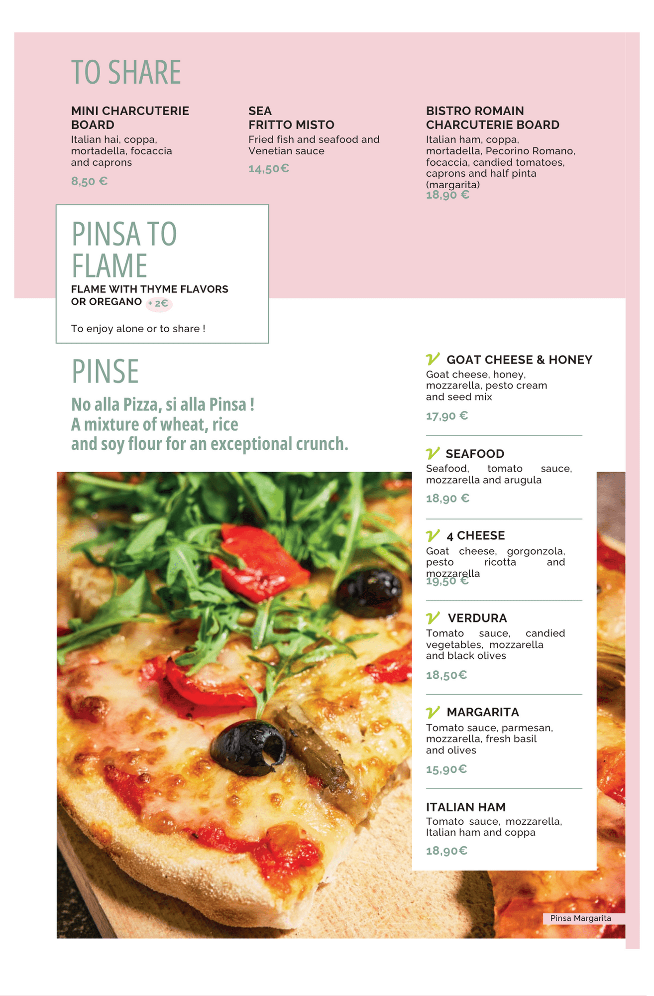 PIzza paris Clichy Pinse pinsa sharing food restaurant flambée  