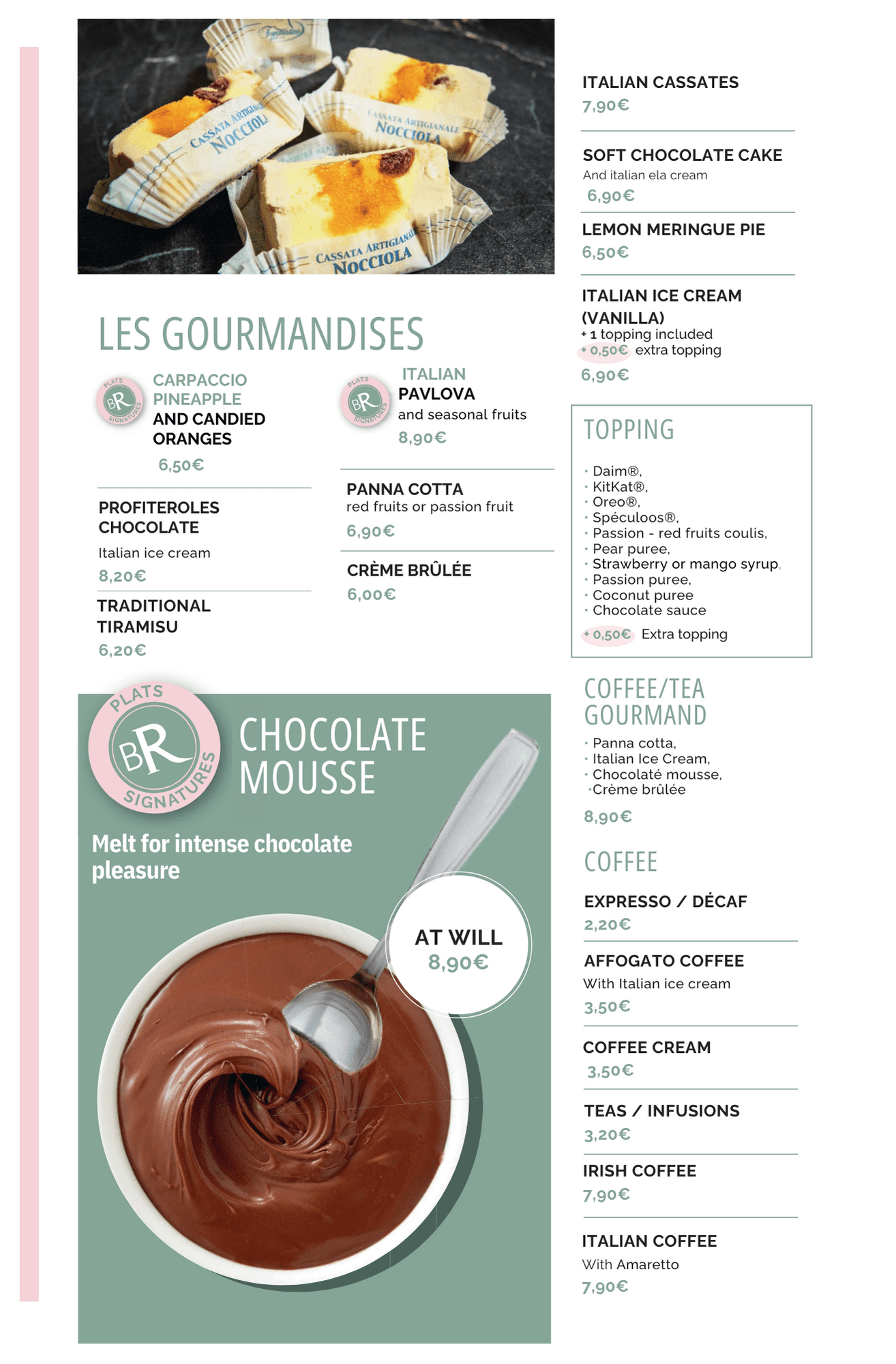 Dessert best food in Paris mousse chocolate pavlova citron meringuée Clichy fine diner
